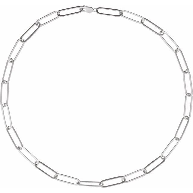 Sterling Silver 6.2 mm Paperclip-Style 20' Chain
