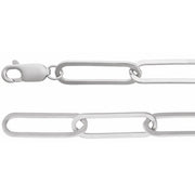 Sterling Silver 6.2 mm Paperclip-Style 7' Chain