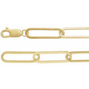 14K Yellow 6.2 mm Paperclip-Style 7' Chain