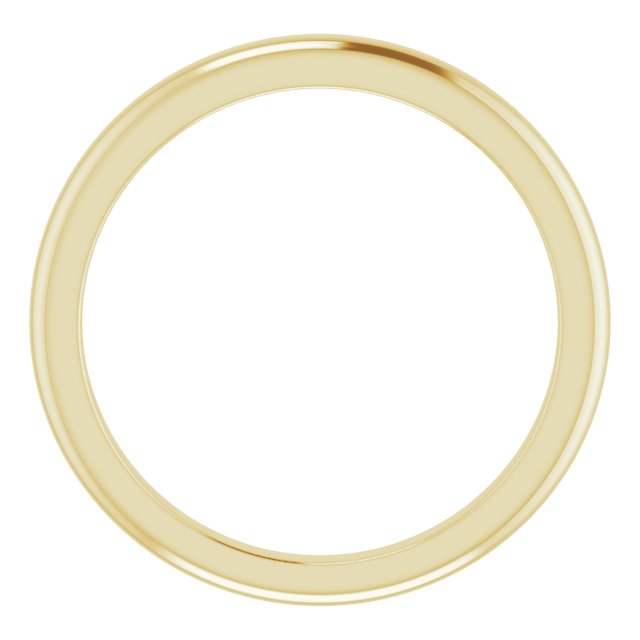 14K Yellow Band for 6.5 mm Round Ring