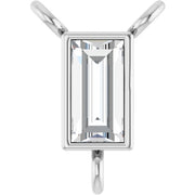 14K White 1/8 CT Lab-Grown Diamond Necklace Center