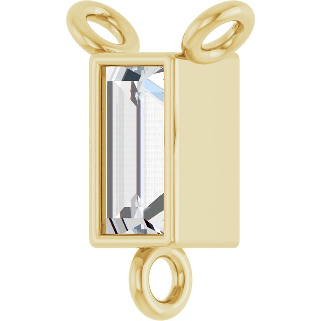 14K Yellow 1/8 CT Lab-Grown Diamond Necklace Center
