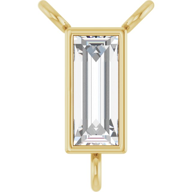 14K Yellow 1/6 CT Lab-Grown Diamond Necklace Center