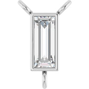 14K White 1/6 CT Lab-Grown Diamond Necklace Center