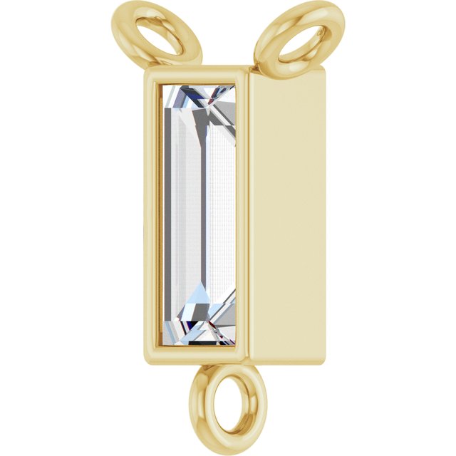 14K Yellow 1/6 CT Lab-Grown Diamond Necklace Center