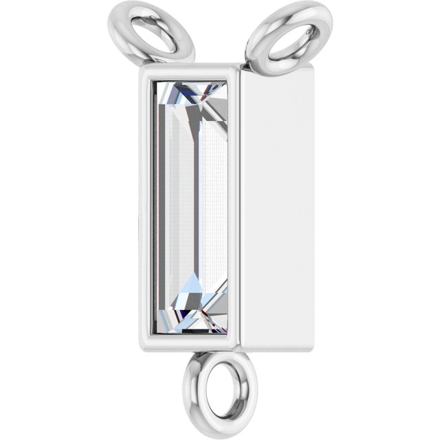 14K White 1/6 CT Lab-Grown Diamond Necklace Center