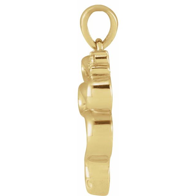 14K Yellow .03 CTW Natural Diamond Serpent Pendant
