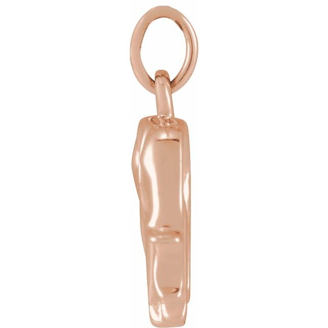 14K Rose Elephant Pendant