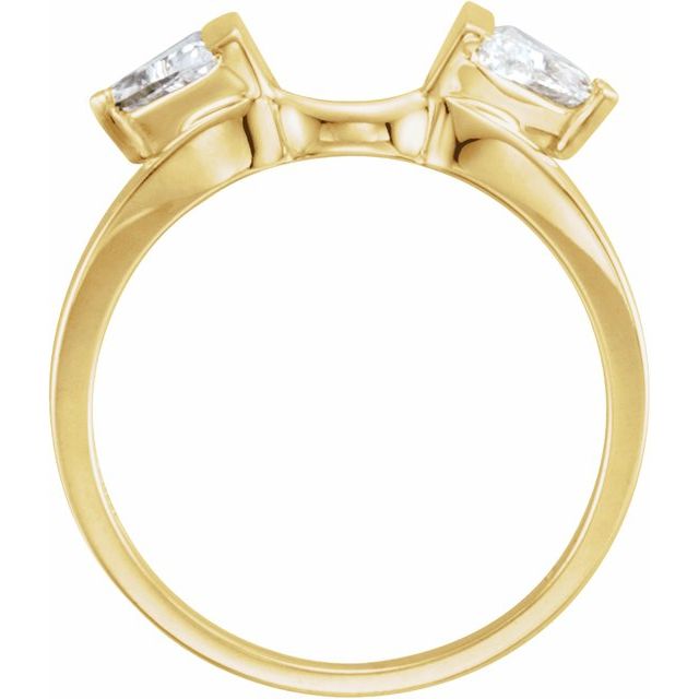 14k Yellow 3/8 Ctw Natural Diamond Wrap