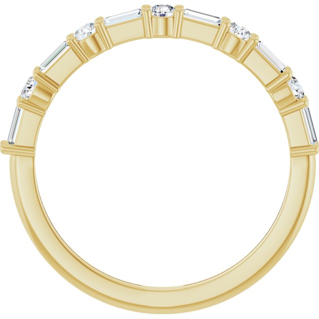 14K Yellow 3/8 CTW Lab-Grown Diamond Anniversary Band