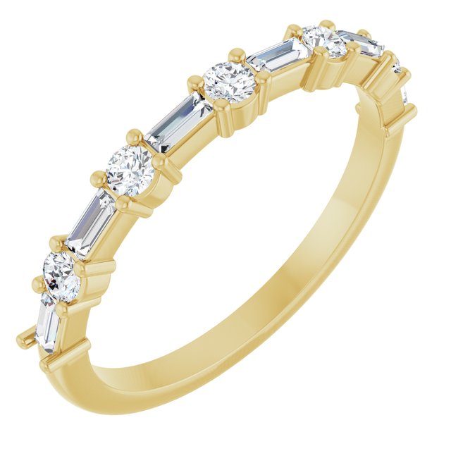 14K Yellow 3/8 CTW Lab-Grown Diamond Anniversary Band