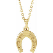 14K Yellow Horseshoe 16-18' Necklace