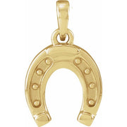 14K Yellow Horseshoe Pendant