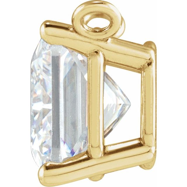 14K Yellow 1 1/4 CT Lab-Grown Necklace Center