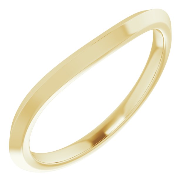 14K Yellow Band for 6.5 mm Round Ring