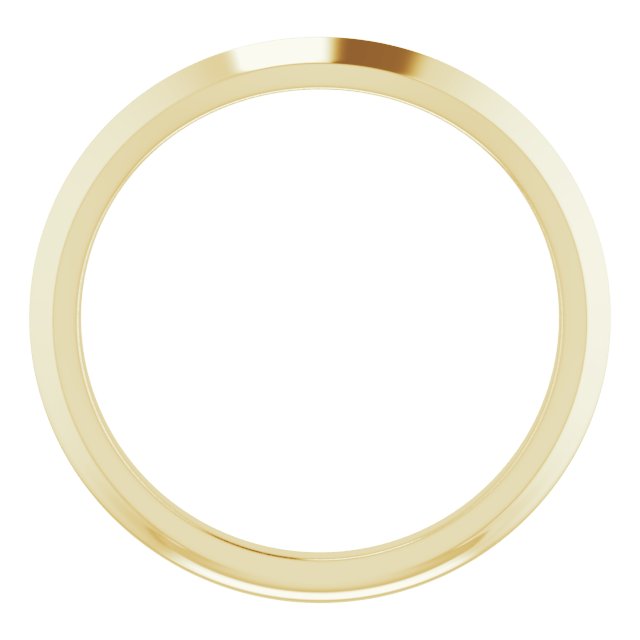 14K Yellow Band for 6.5 mm Round Ring