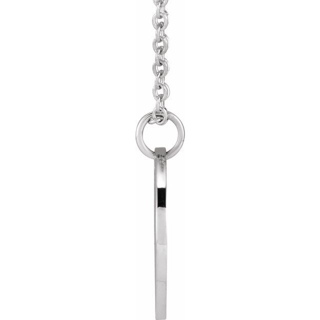 Sterling Silver Poppy August Birth Flower 16-18' Necklace