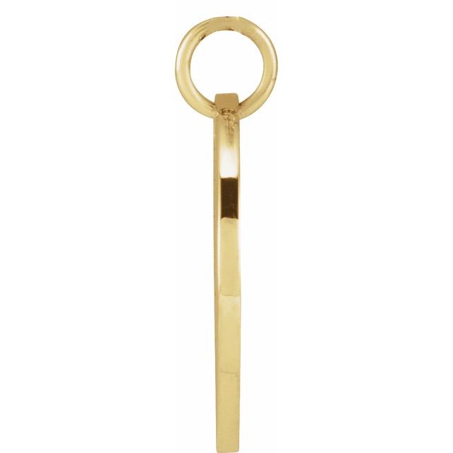 14K Yellow Poppy August Birth Flower Pendant