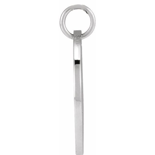 14K White Daffodil March Birth Flower Pendant