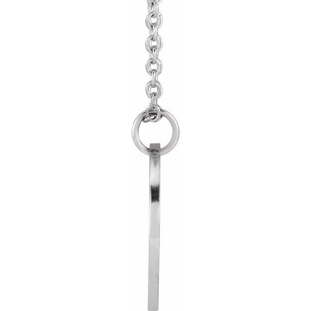 14K White Waterlily July Birth Flower Pendant