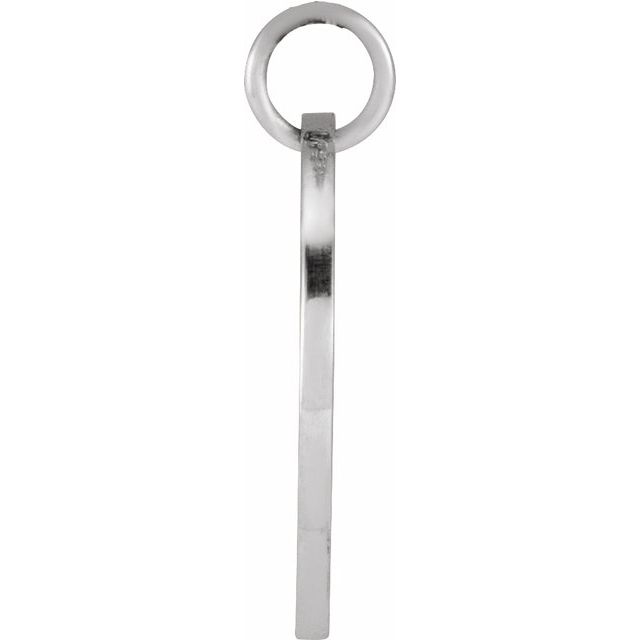 14K White Daisy April Birth Flower Pendant