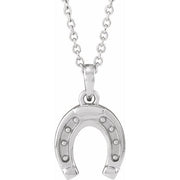 Sterling Silver Horseshoe 16-18' Necklace