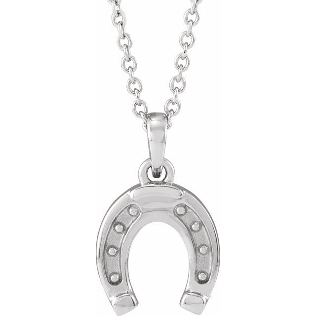 Sterling Silver Horseshoe 16-18' Necklace