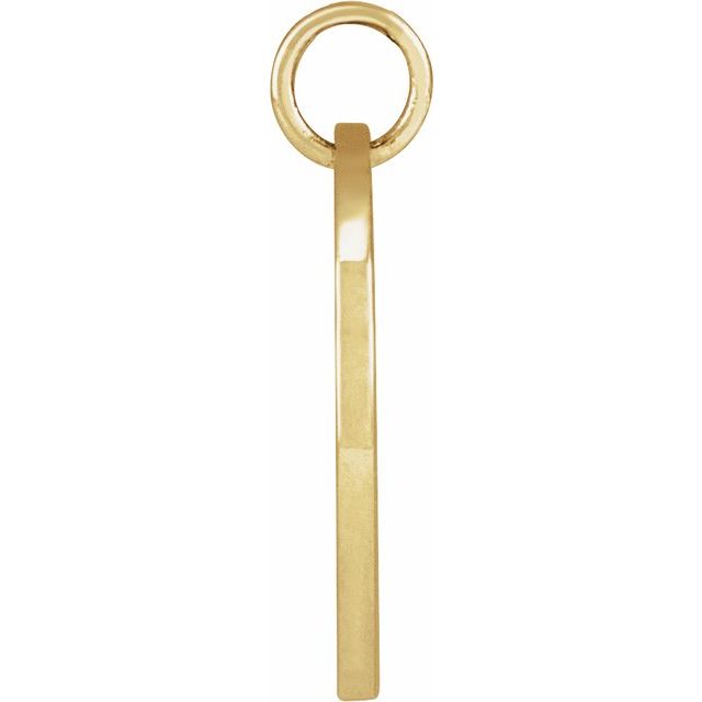 14K Yellow Lily of the Valley May Birth Flower Pendant