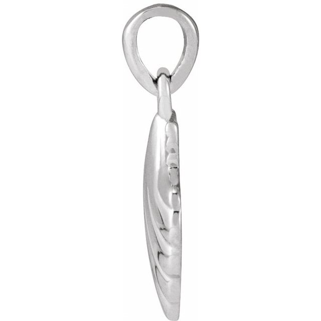 14K White Shell Pendant