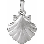 14K White Shell Pendant