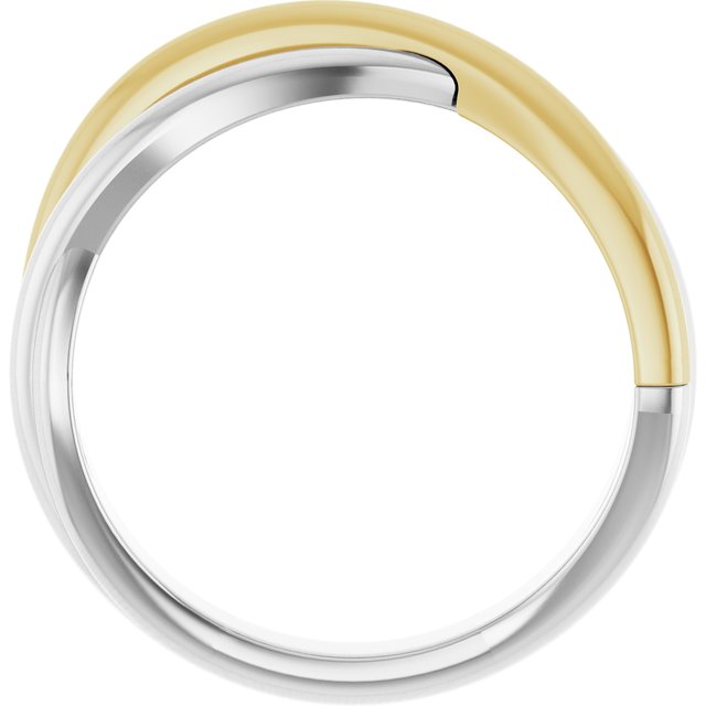 14K White/Yellow Freeform Ring