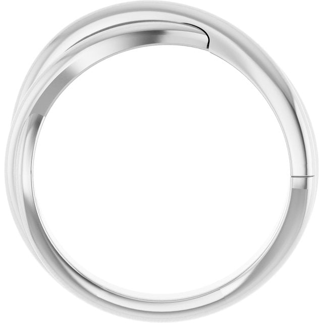 14K White Freeform Ring