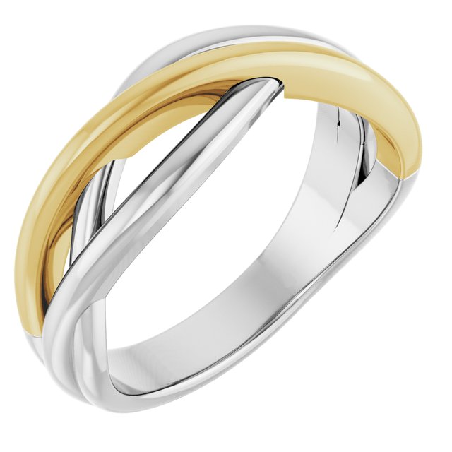 14K White/Yellow Freeform Ring