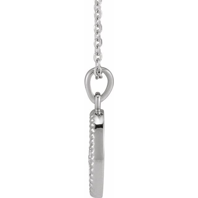 Sterling Silver Floral Coin 16-18' Necklace