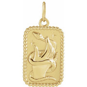 14K Yellow Snake Pendant