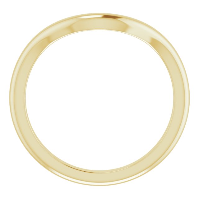 14k Yellow Band For 11x9 Mm Oval Ring