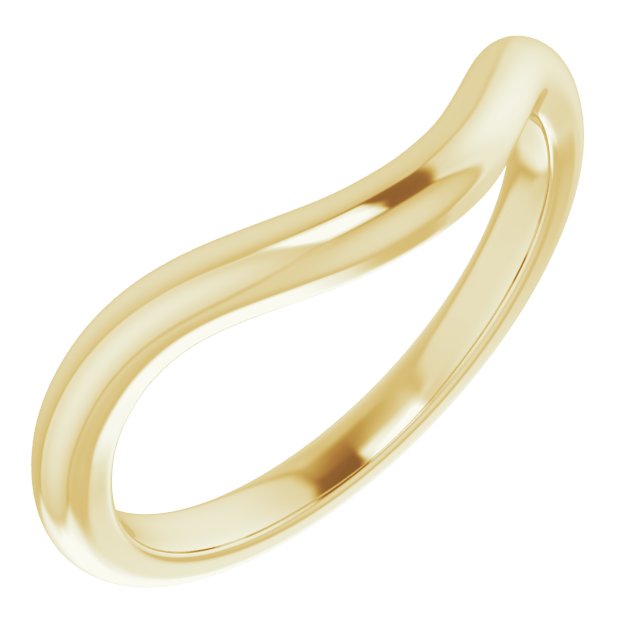 14k Yellow Band For 11x9 Mm Oval Ring