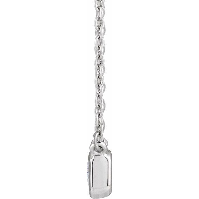 14K White 1/2 CTW Lab-Grown Diamond Adjustable 16-18' Necklace