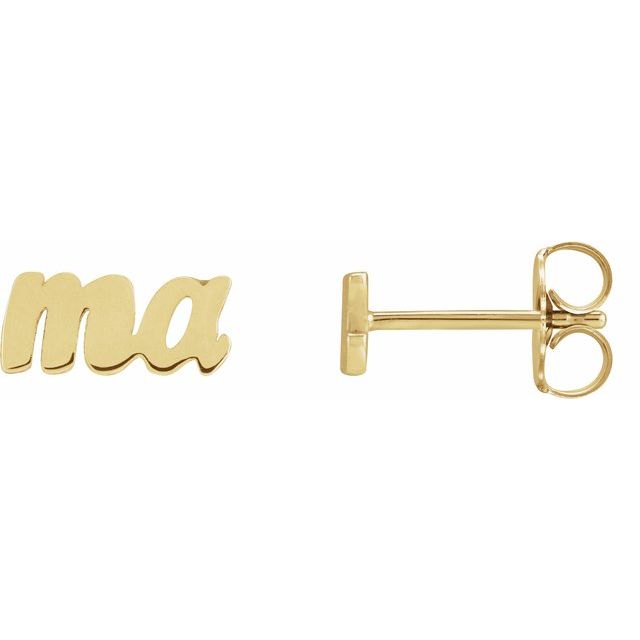 14K Yellow Mama Earring