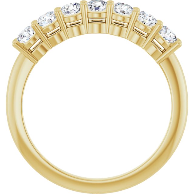 14K Yellow 5/8 CTW Lab-Grown Diamond 7-Stone Anniversary Band