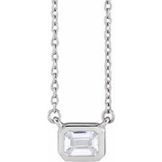 14K White 1/2 CTW Lab-Grown Diamond Adjustable 16-18' Necklace