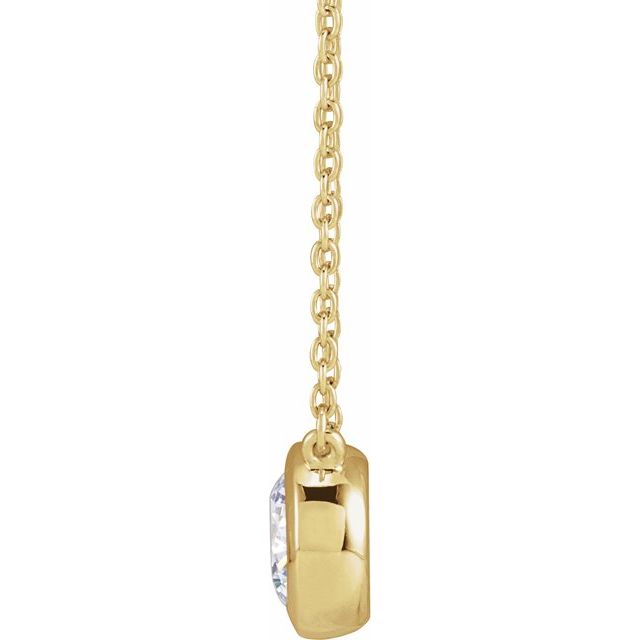 14K Yellow 1 CTW Lab-Grown Diamond Adjustable 16-18' Necklace