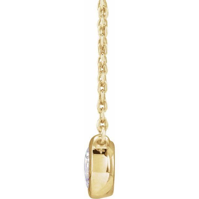 14K Yellow 1/2 CTW Lab-Grown Diamond Adjustable 16-18' Necklace