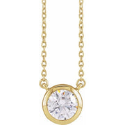 14K Yellow 1 CTW Lab-Grown Diamond Adjustable 16-18' Necklace