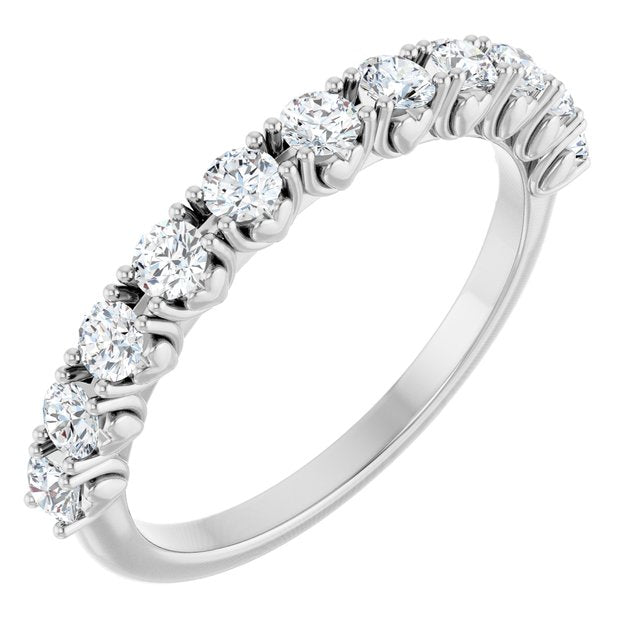 14K White .04 CTW Natural Diamond Anniversary Band