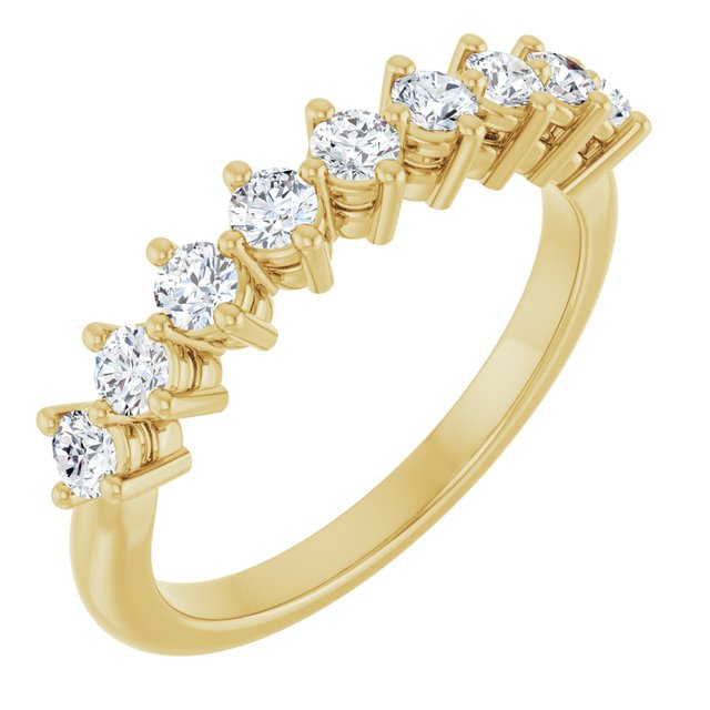14K Yellow 1/2 CTW Lab-Grown Diamond Anniversary Band