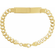 14K Yellow Curb Identification 9' Bracelet