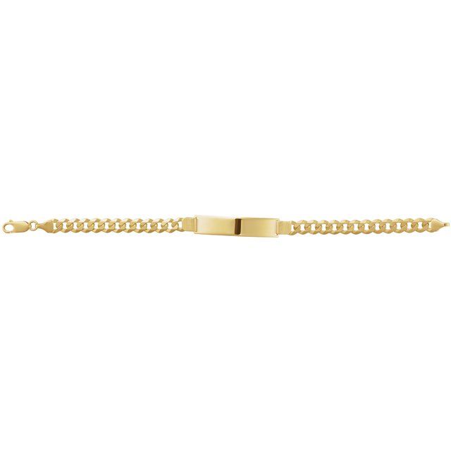 14K Yellow Curb Identification 9' Bracelet