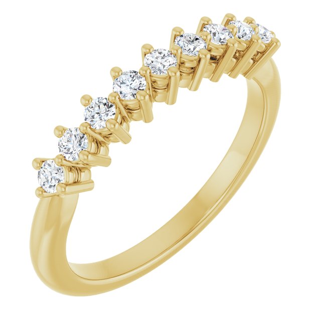 14K Yellow 1/4 CTW Lab-Grown Diamond Anniversary Band