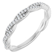 14k White 1/6 Ctw Natural Diamond Anniversary Band
